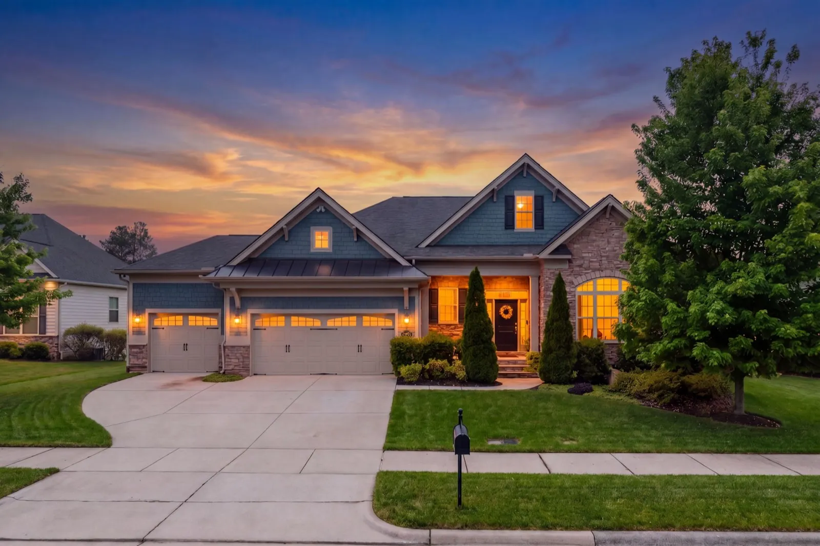 Real estate listing exterior · 605 Swift Creek Crossing, Raleigh · NC